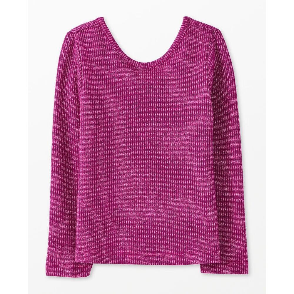 $32 Hanna Andersson Sparkle Long Sleeved Tee - Sz 6-7 - Pink